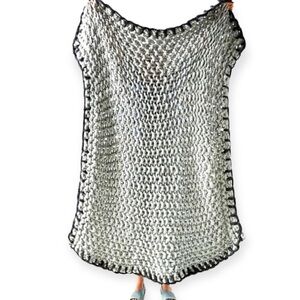 Anthropologie Chunky Throw Blanket, NWT in Sealed Bag, Grey, Approx. 60” x 50”